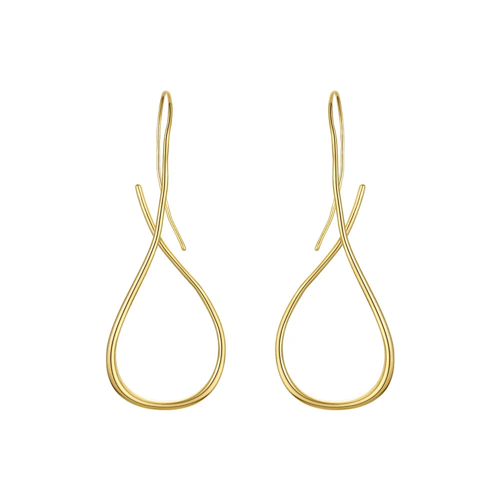 Pendiente Celine Gota Entrelazada Minimalista Dorado