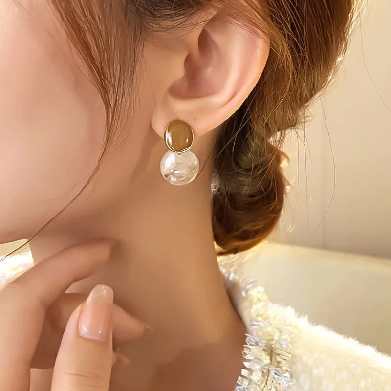 Zattora Verona Coffee Earrings - Premium Geometric Design